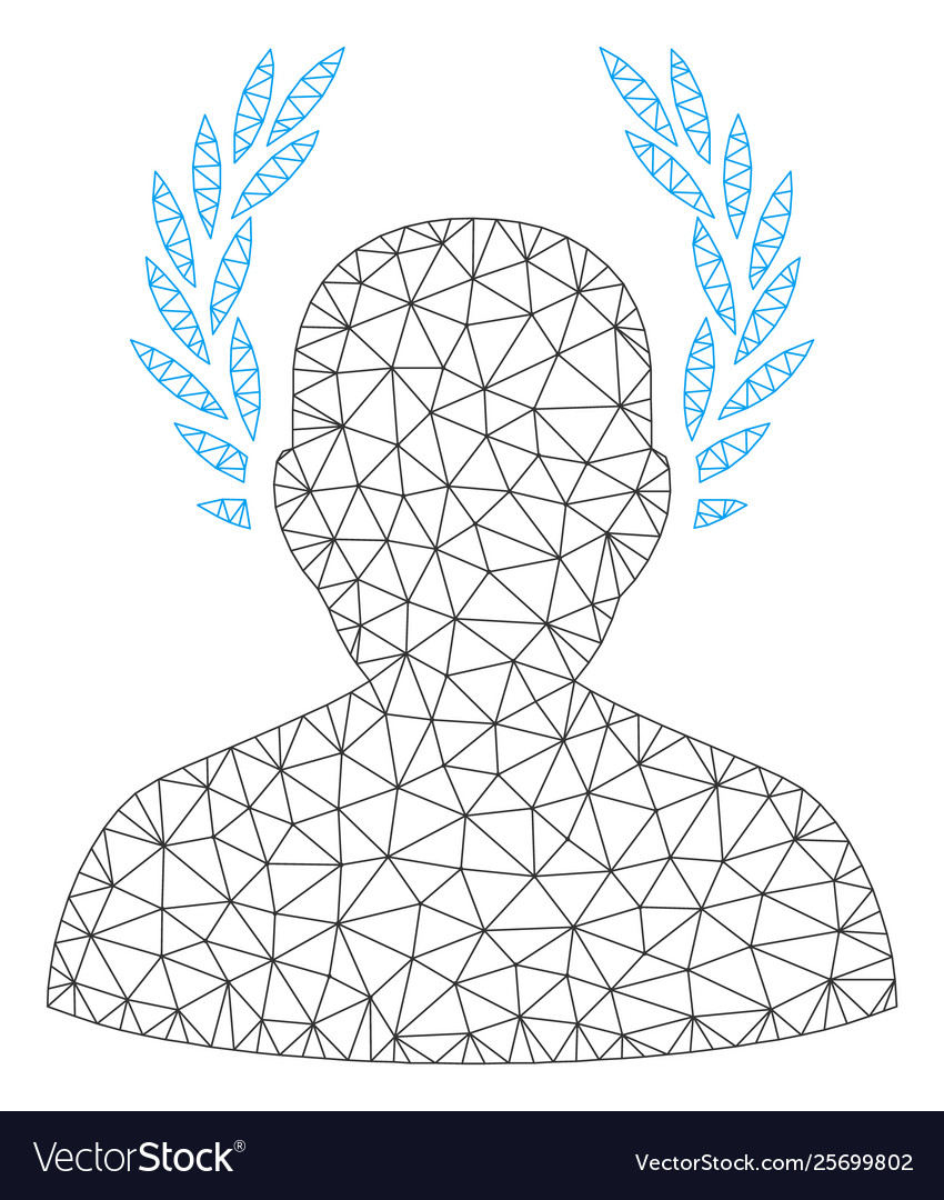 Caesar polygonal frame mesh Vector Image Caesar polygonal frame mesh