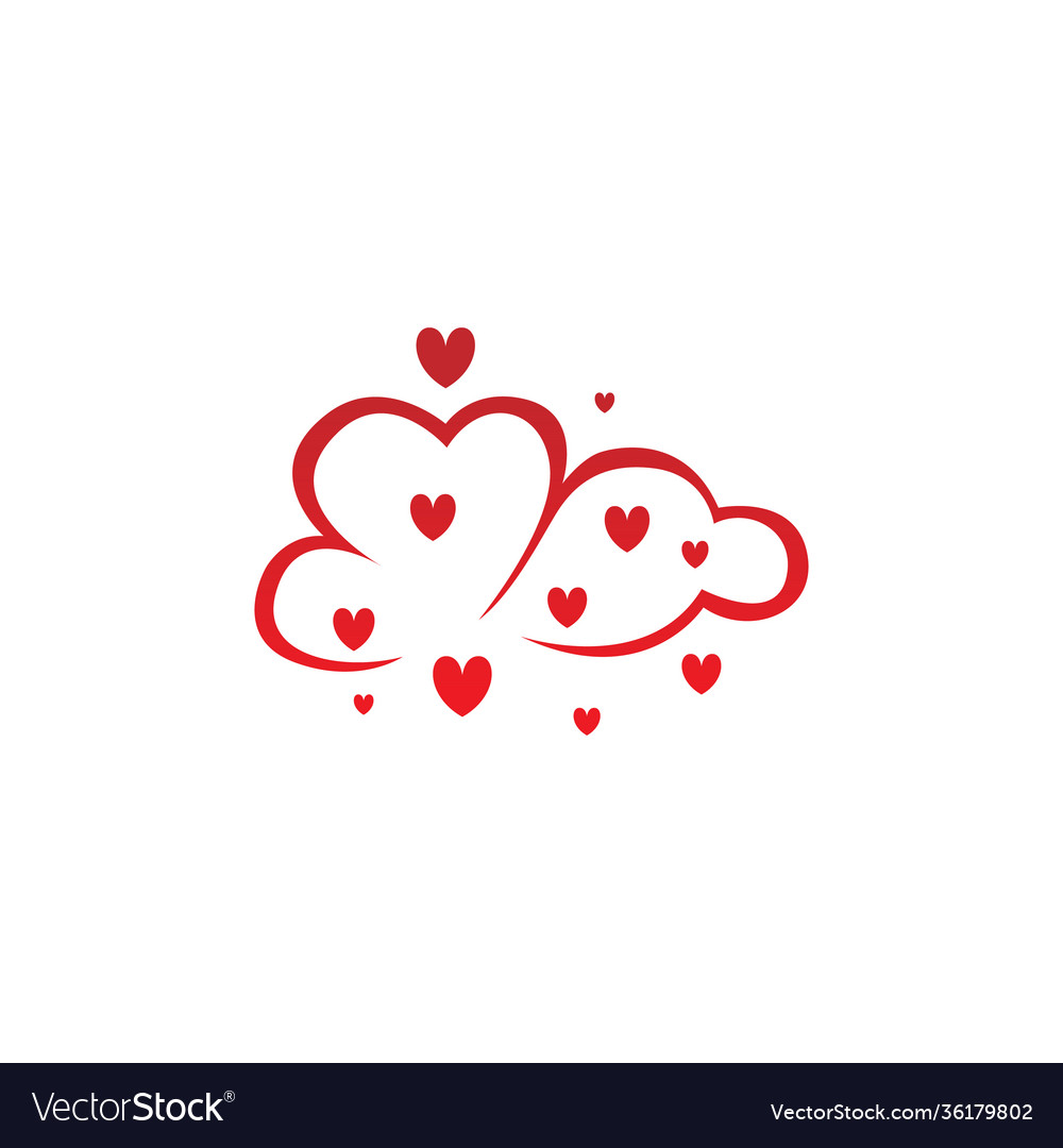 Cloud Liebe Logo Design Vorlage