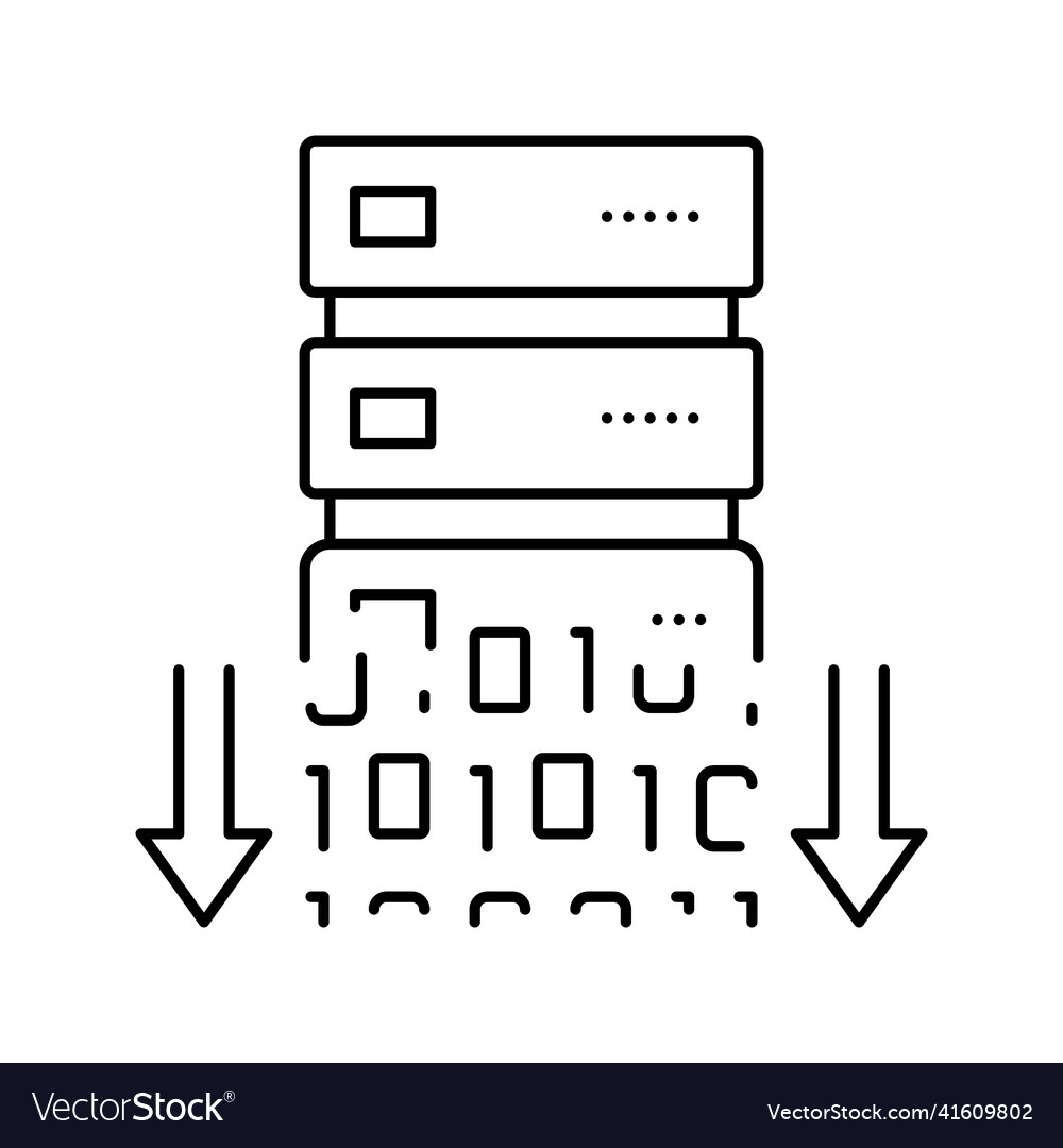 Data security line icon Vector Image Data security line icon