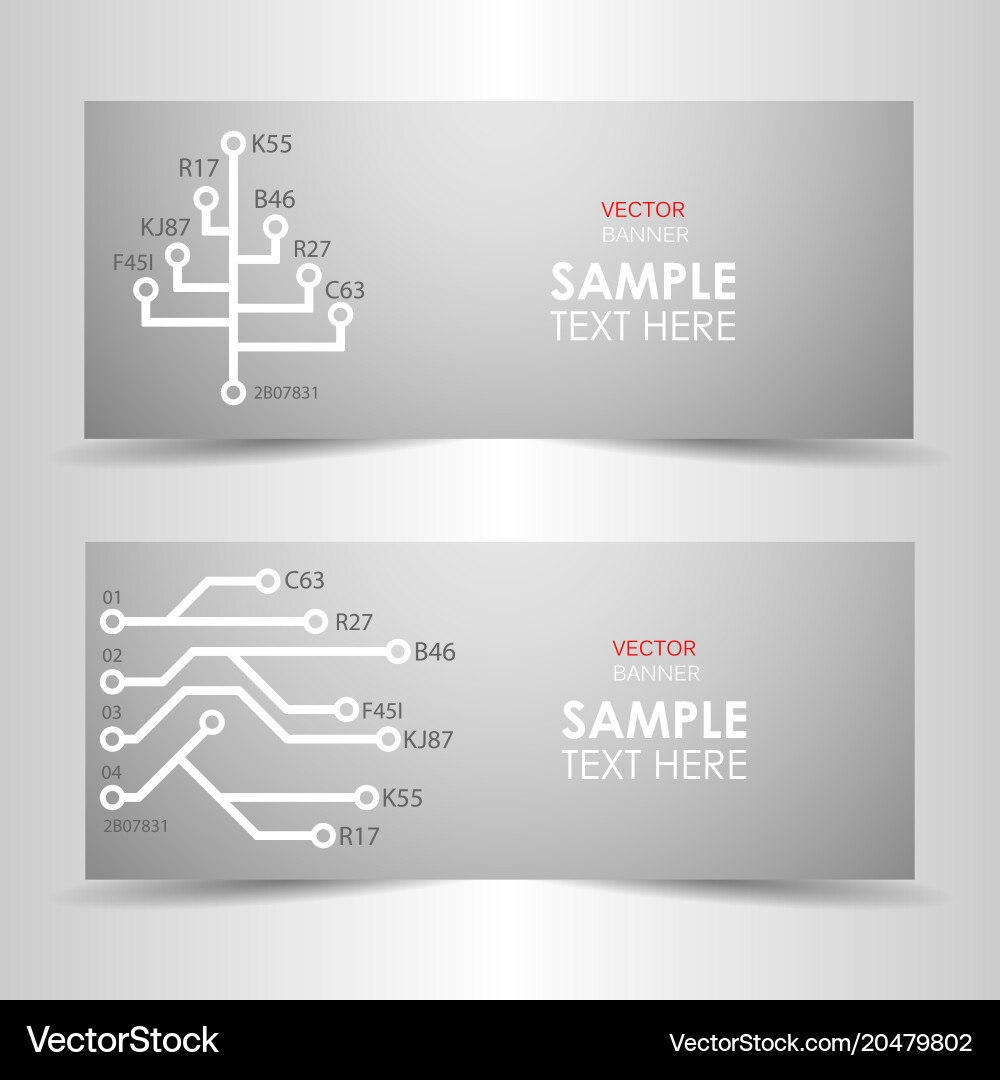 Design Banner Technology Background Royalty Free Vector