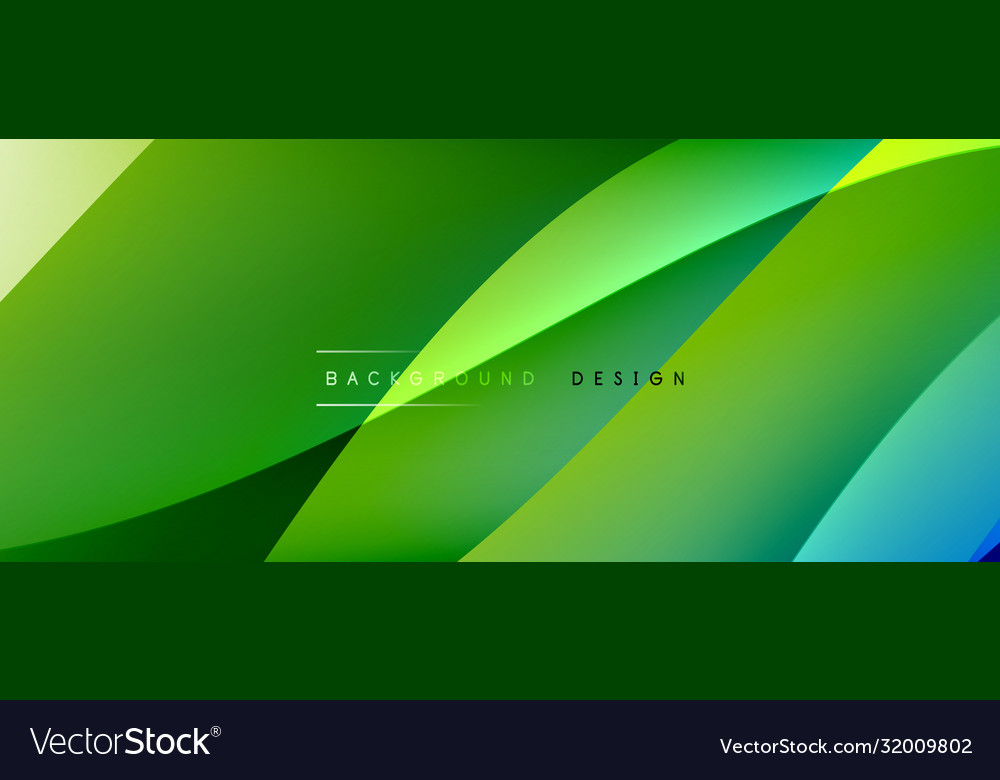 Fluid gradient waves with shadow lines and glowing