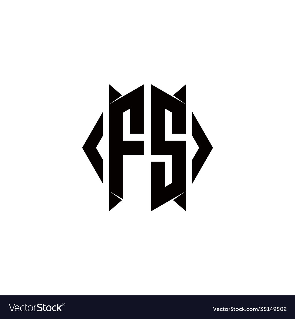 Fs logo monogram with shield shape designs