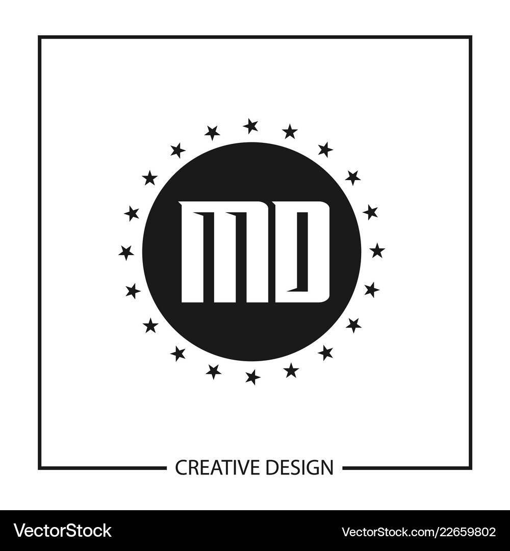 Initial letter md logo template design Royalty Free Vector