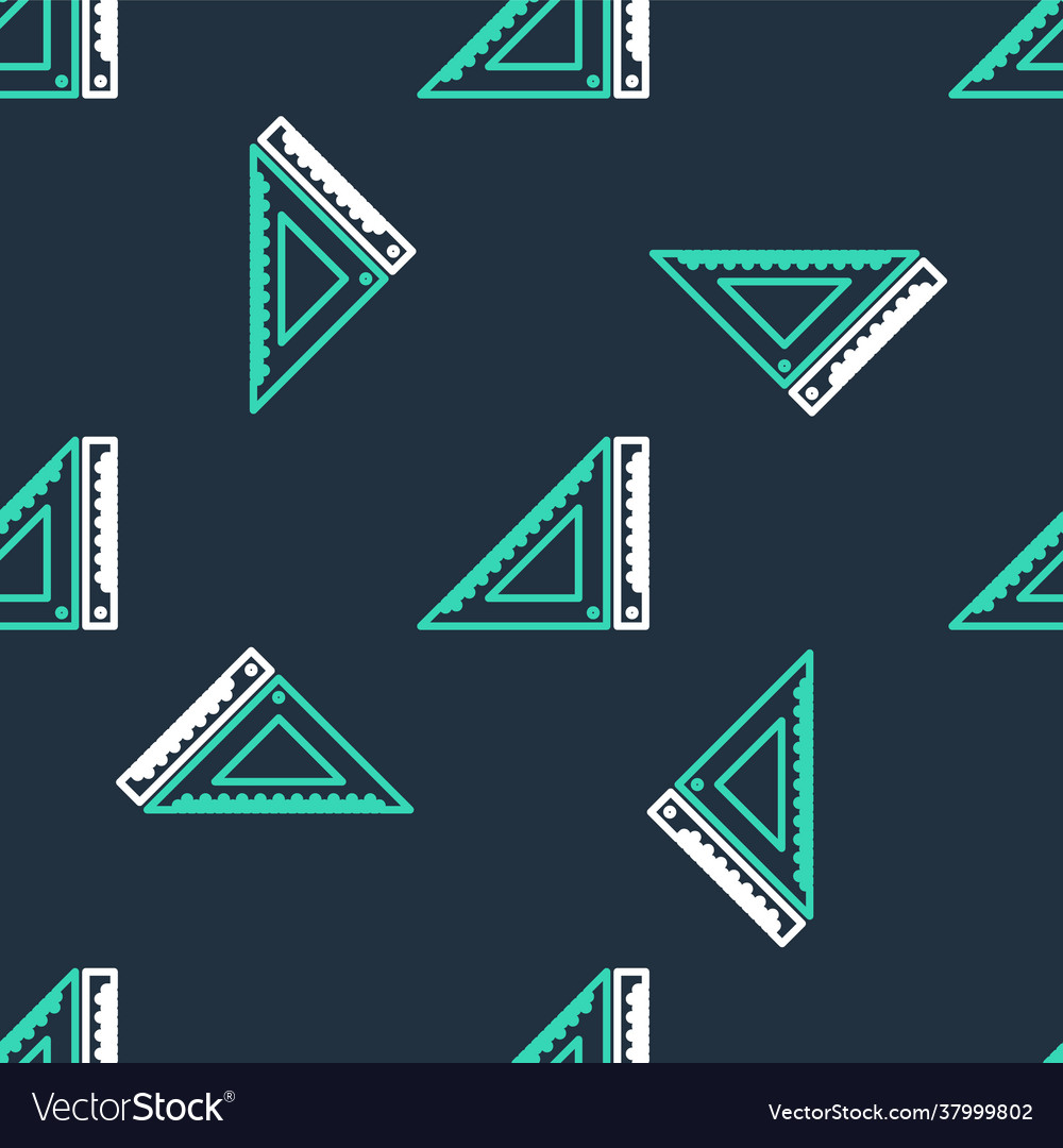 Line triangular ruler icon isolated seamless vector image Line triangular ruler icon isolated seamless