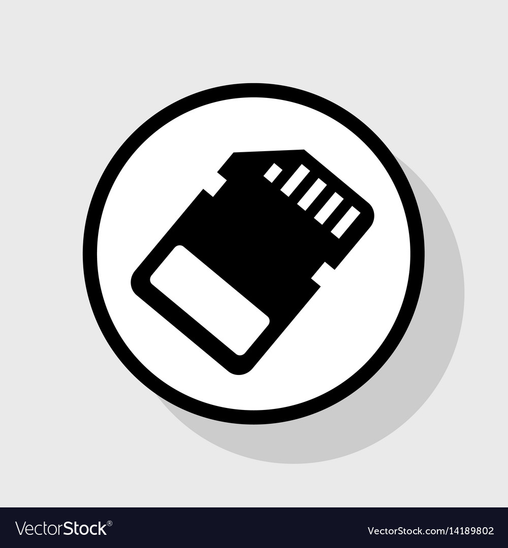 white memory vector icon on black background. modern flat memory