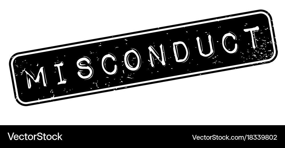 Misconduct rubber stamp Royalty Free Vector Image