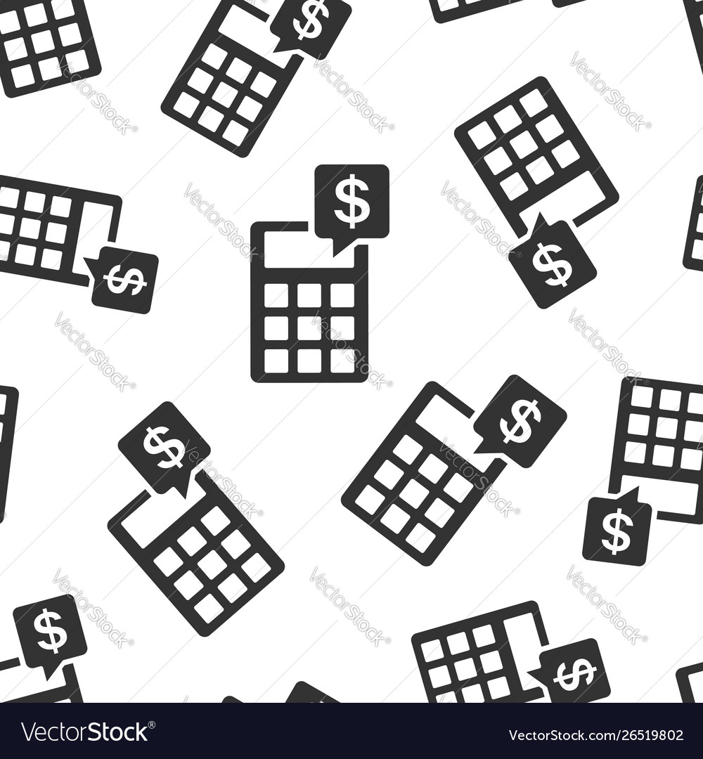Money calculation icon seamless pattern vector image Money calculation icon seamless pattern