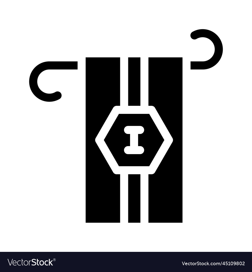 Pennant flag banner glyph icon Royalty Free Vector Image