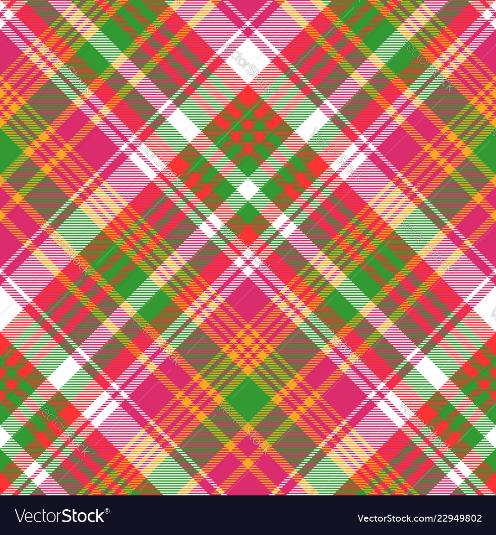 Pink color check plaid seamless pattern