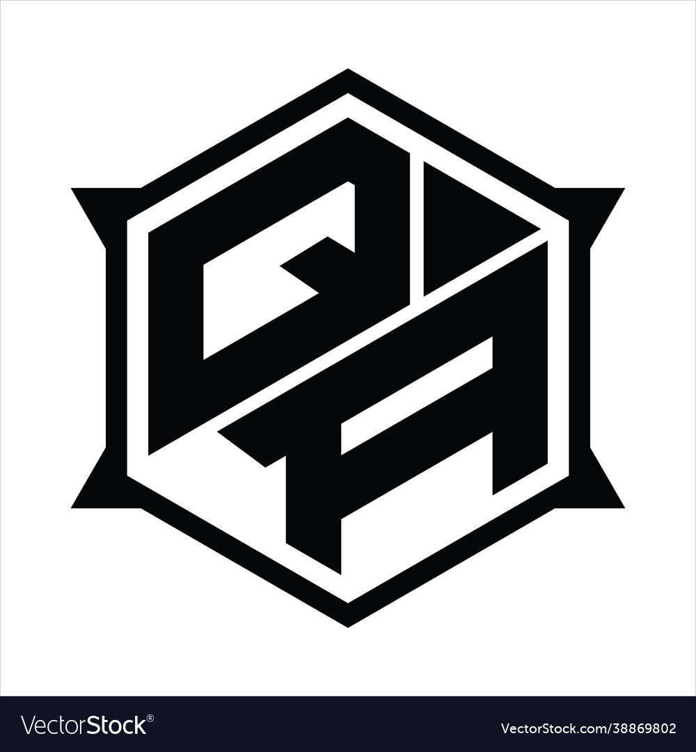 Qa logo monogram design template