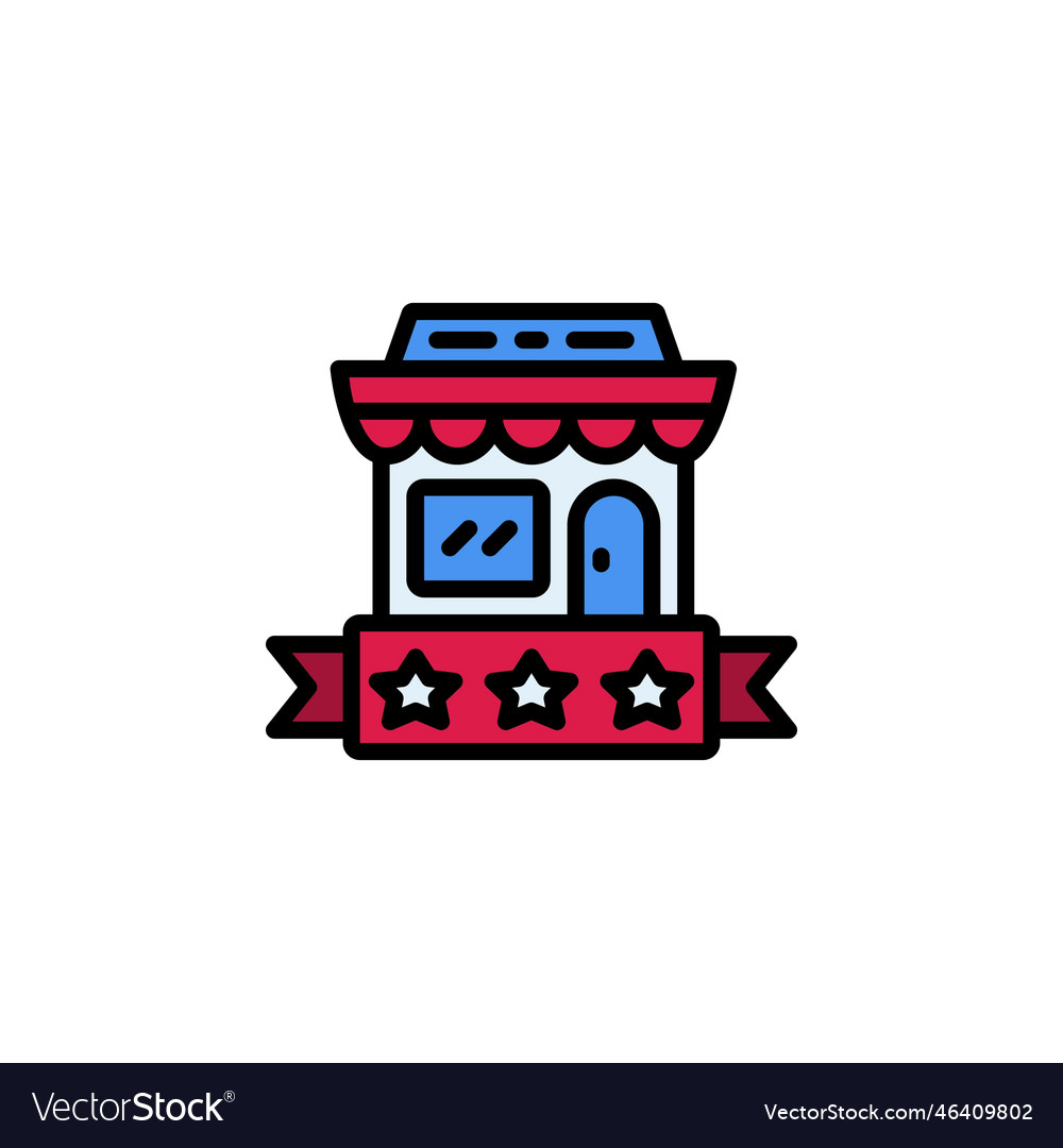 Rating icon filled line style perfect for website Vector Image Rating icon filled line style perfect for website