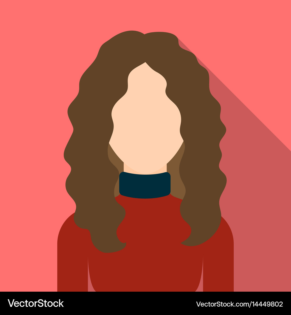 Redhead Icon Flat Single Avatarpeaople Icon From Vector Image