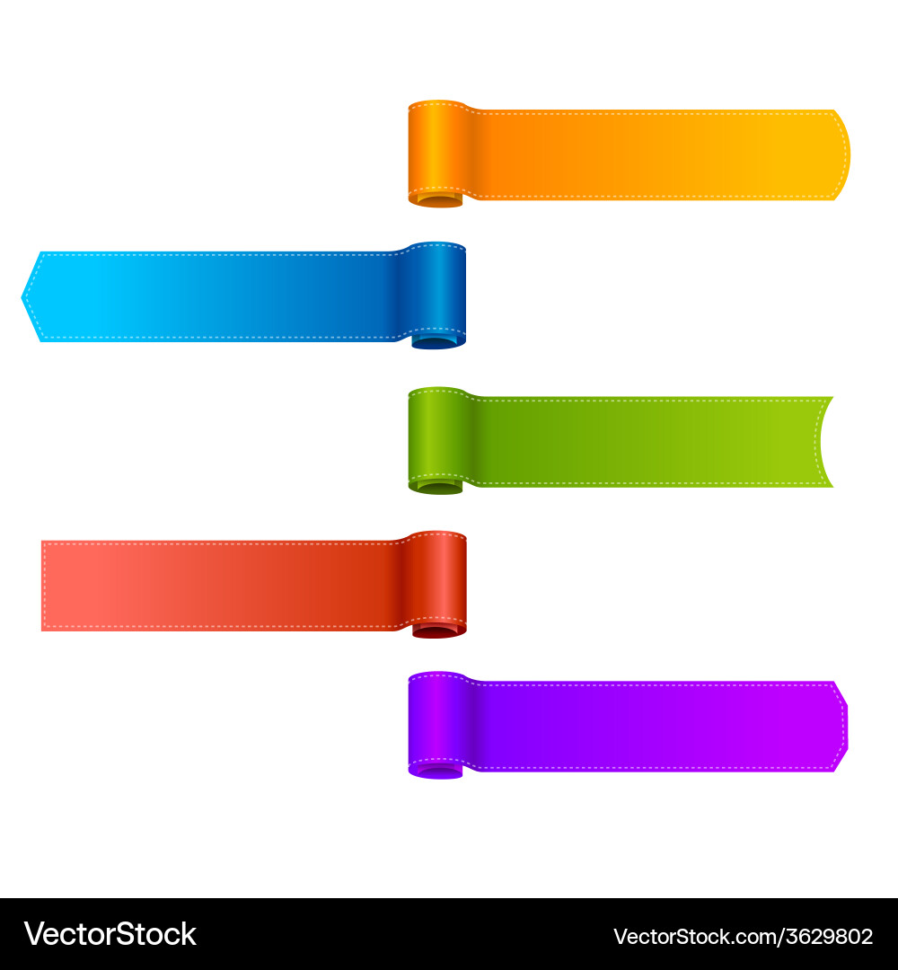 Set ribbons banners Royalty Free Vector Image - VectorStock