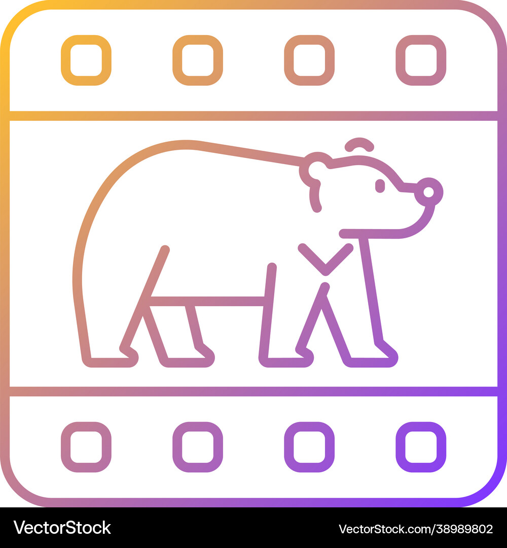Wildlife documentary gradient linear icon Vector Image