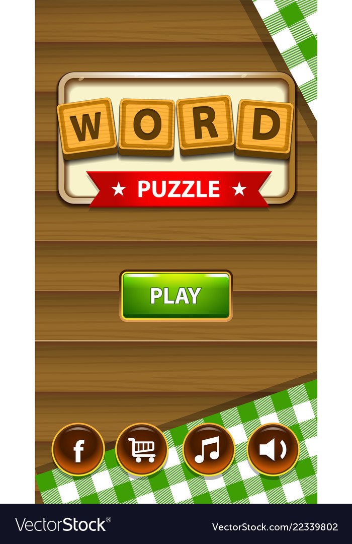 Word Puzzle Game UI Elements
