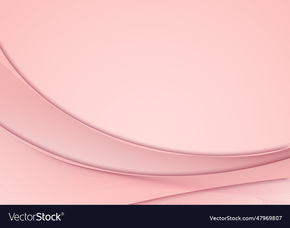 Abstract background pink curve with line elements vector image Abstract background pink curve with line elements