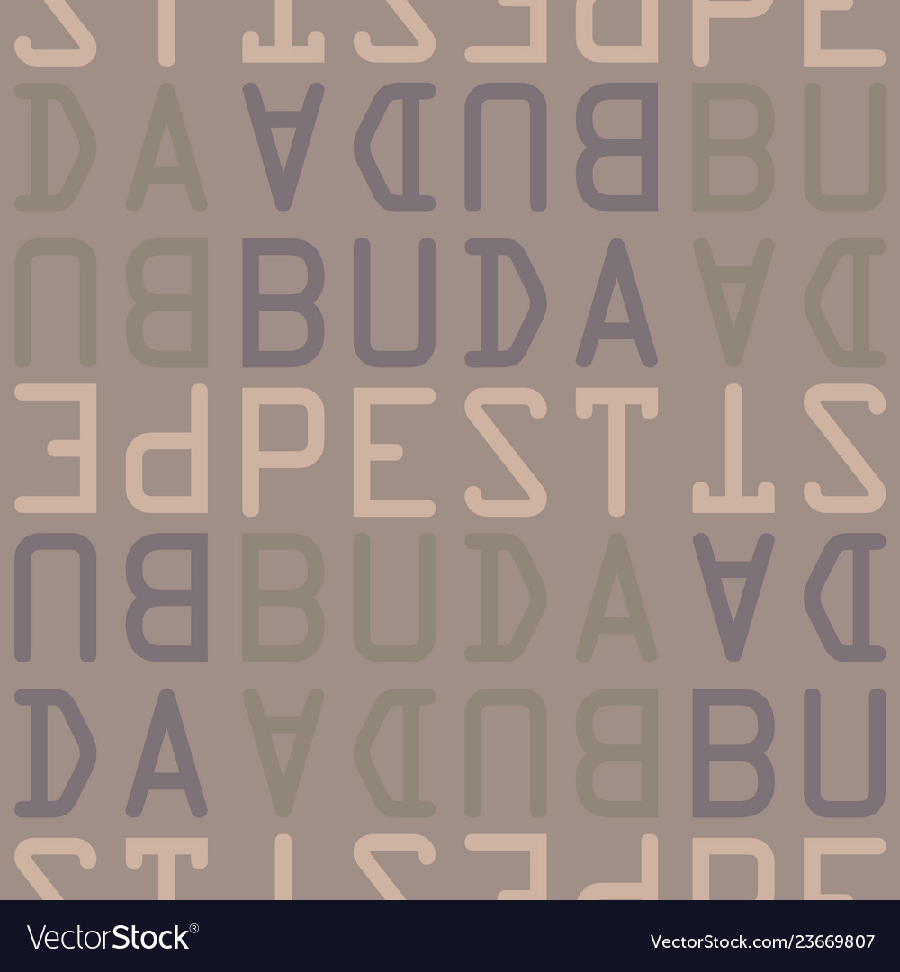 Budapest hungary seamless pattern