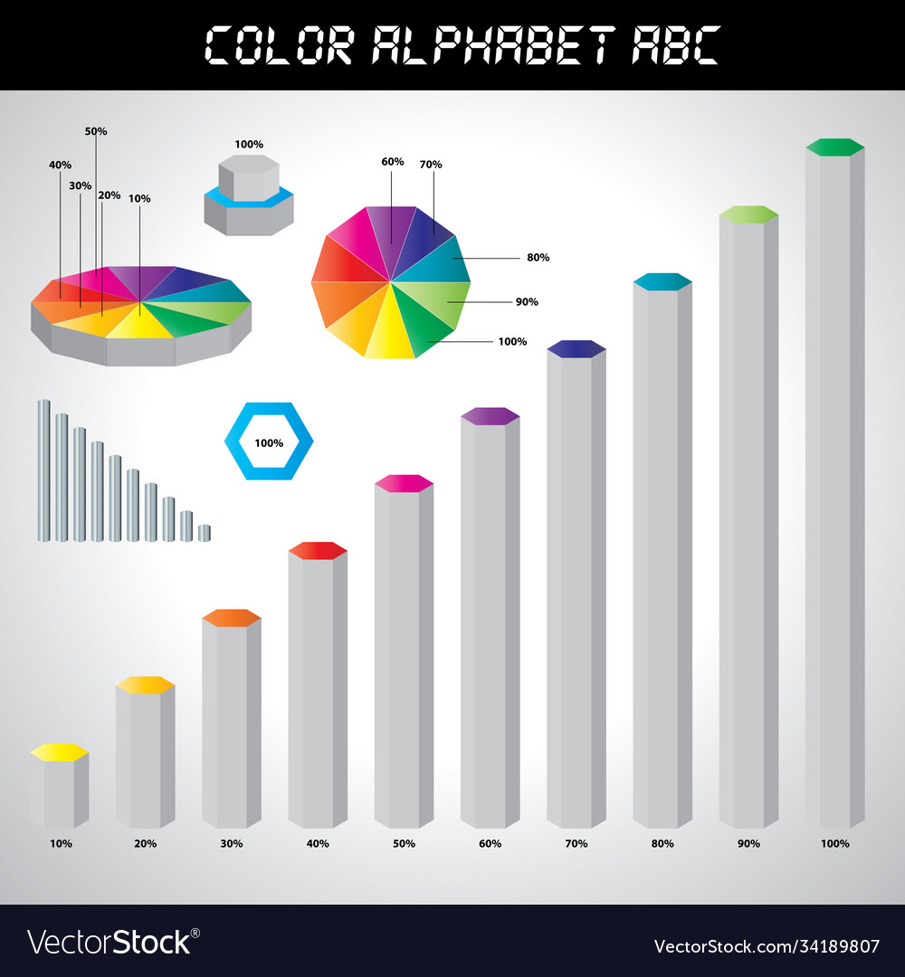 Chart graph simply color editable infographics