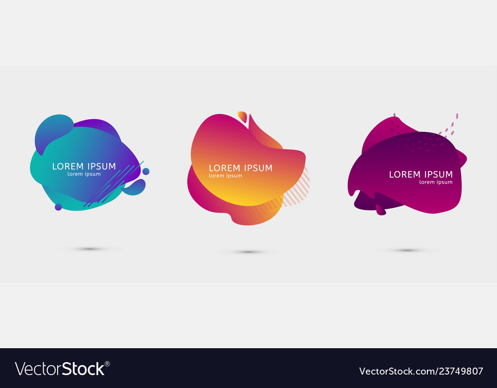 Colorful Gradient Shape Set