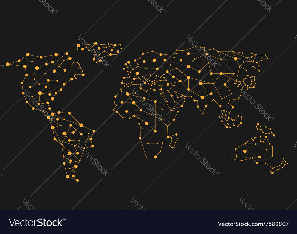 Connection world map