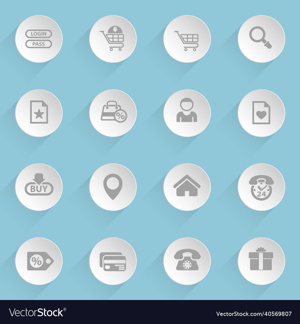 E-commerce interface web icons