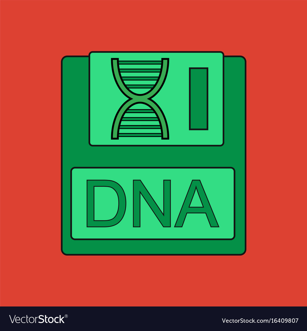 Flat icon design collection dna disk