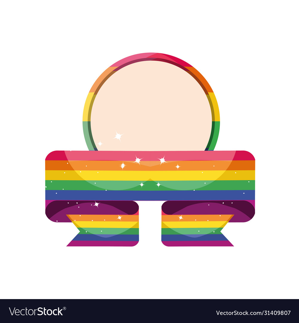 Gay Stolz Band auf weißem Hintergrund Vector Image Gay Stolz Band auf weißem Hintergrund