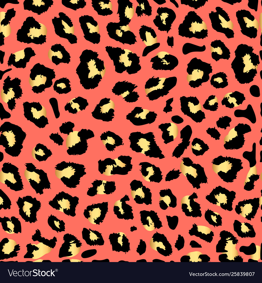Gold Leopard Print Pattern