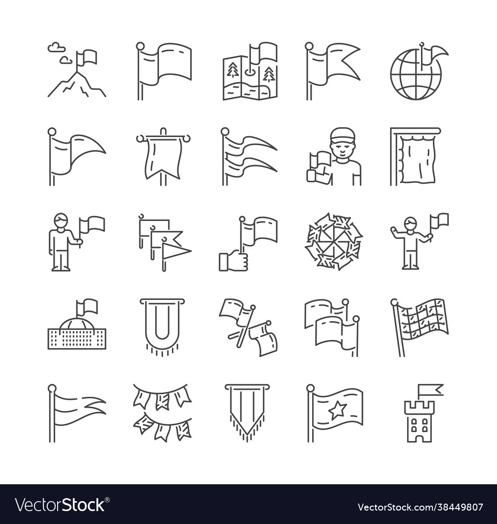 Large set different flags with assorted uses vector image Large set different flags with assorted uses