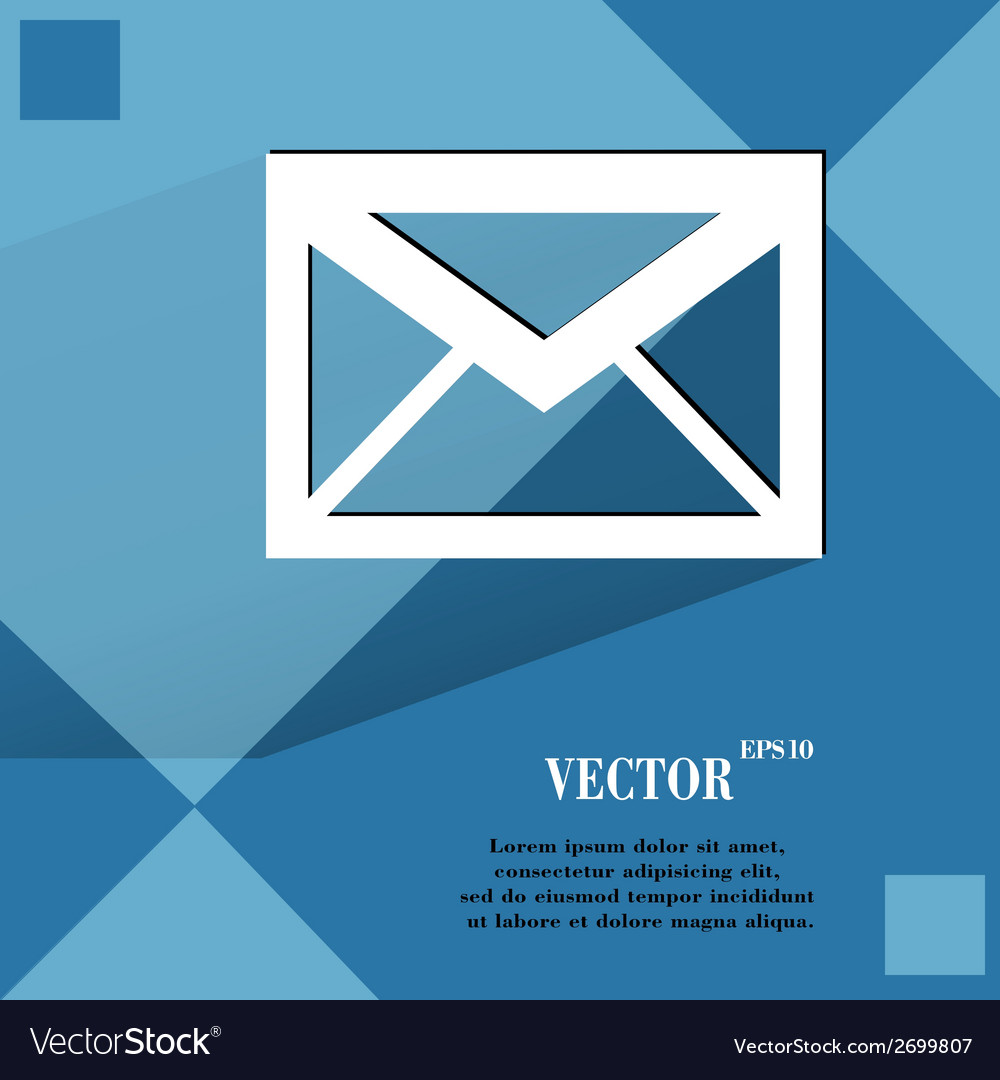 Mail envelope flat modern web design