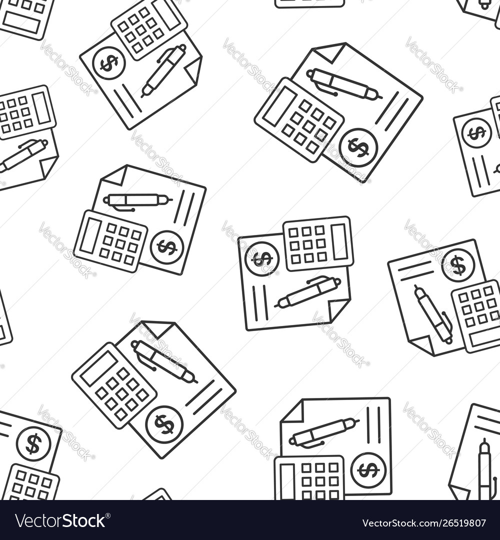 Money calculation icon seamless pattern
