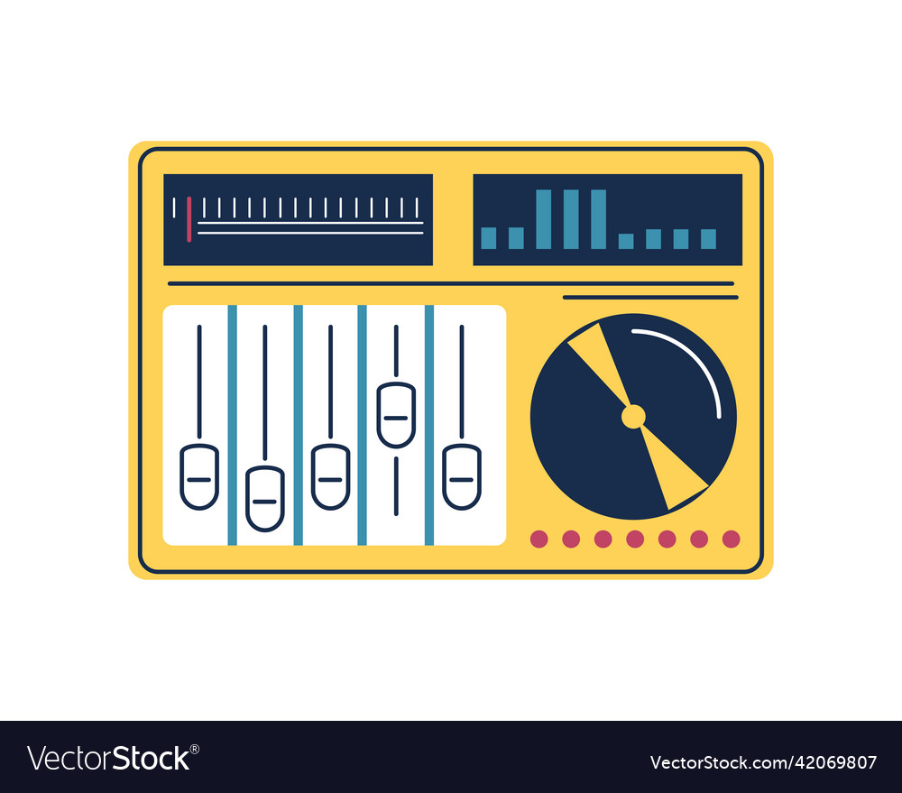 Music equalizer radio Royalty Free Vector Image