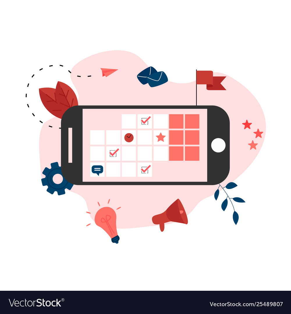 Online calendar with marks tasks and notes