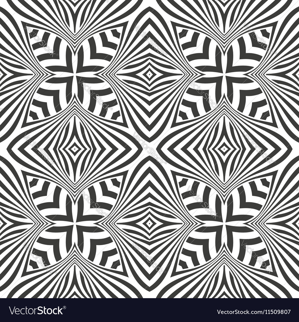 Optical art abstract seamless pattern Royalty Free Vector