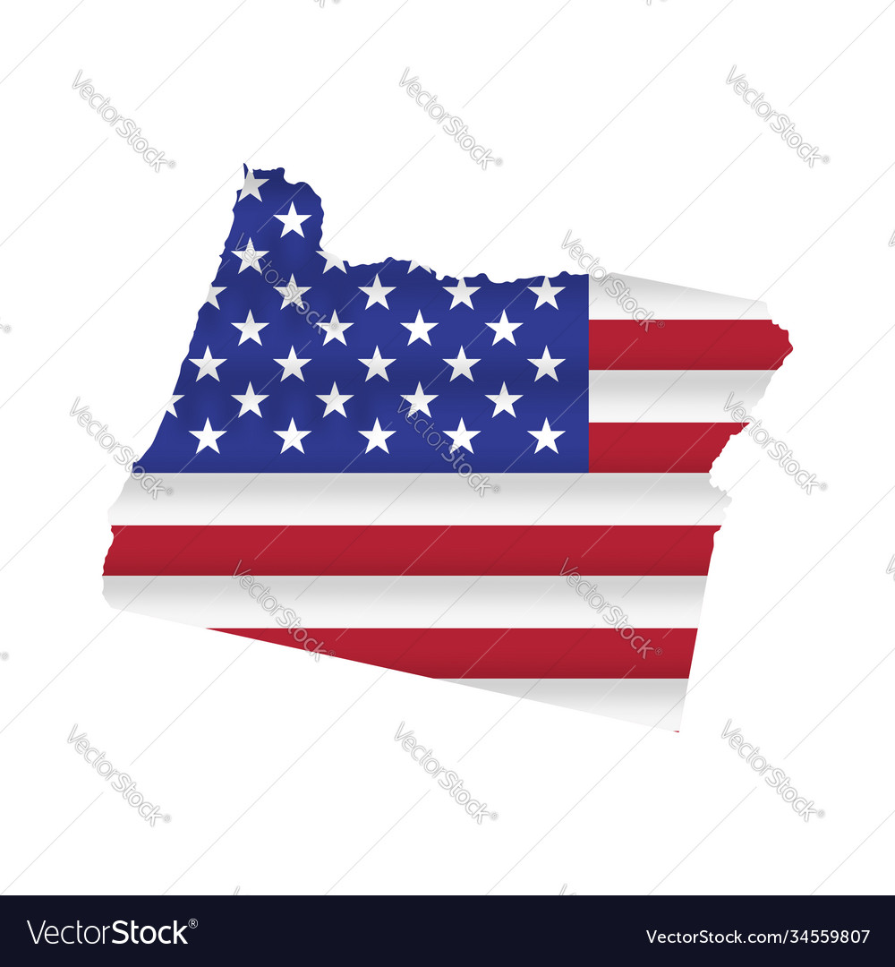 Oregon State Flag Map