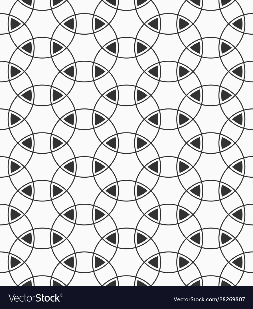 Seamless pattern overlapping circles nad vector image Seamless pattern overlapping circles nad