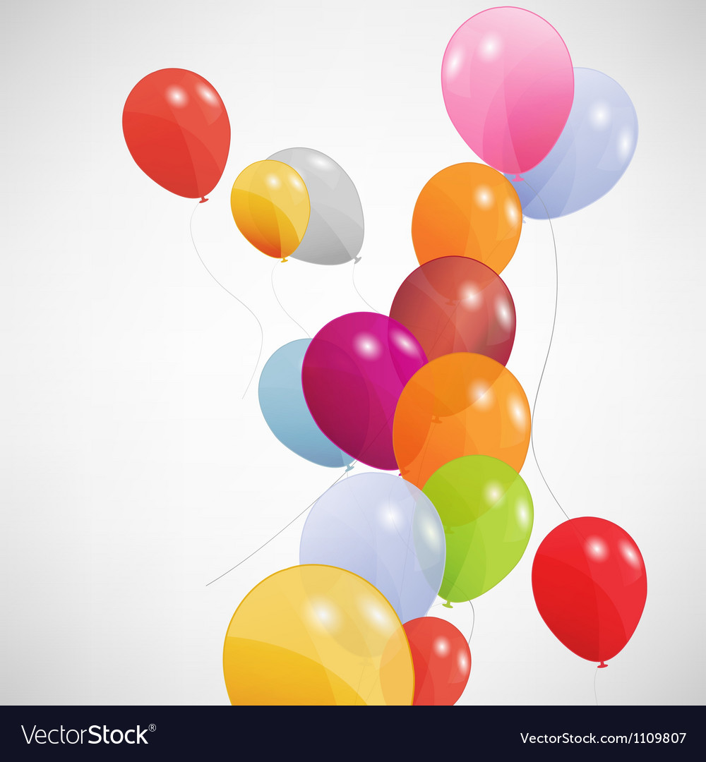 set of colored balloons eps 10 royalty free vector image