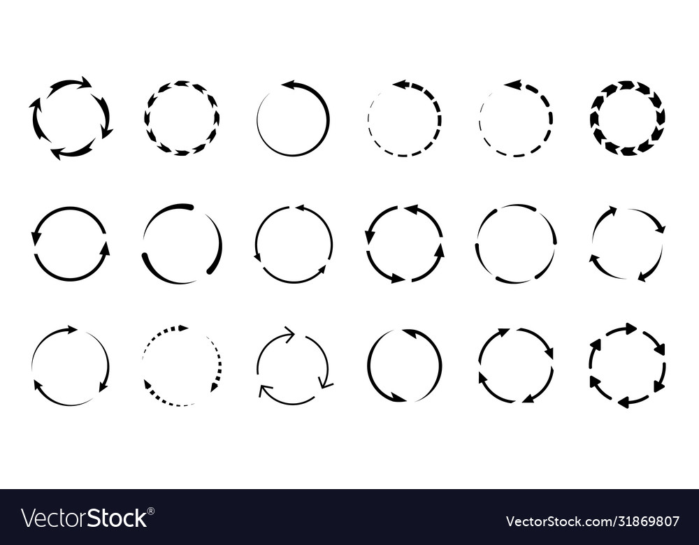 Set recycle symbols Vector Image Set recycle symbols