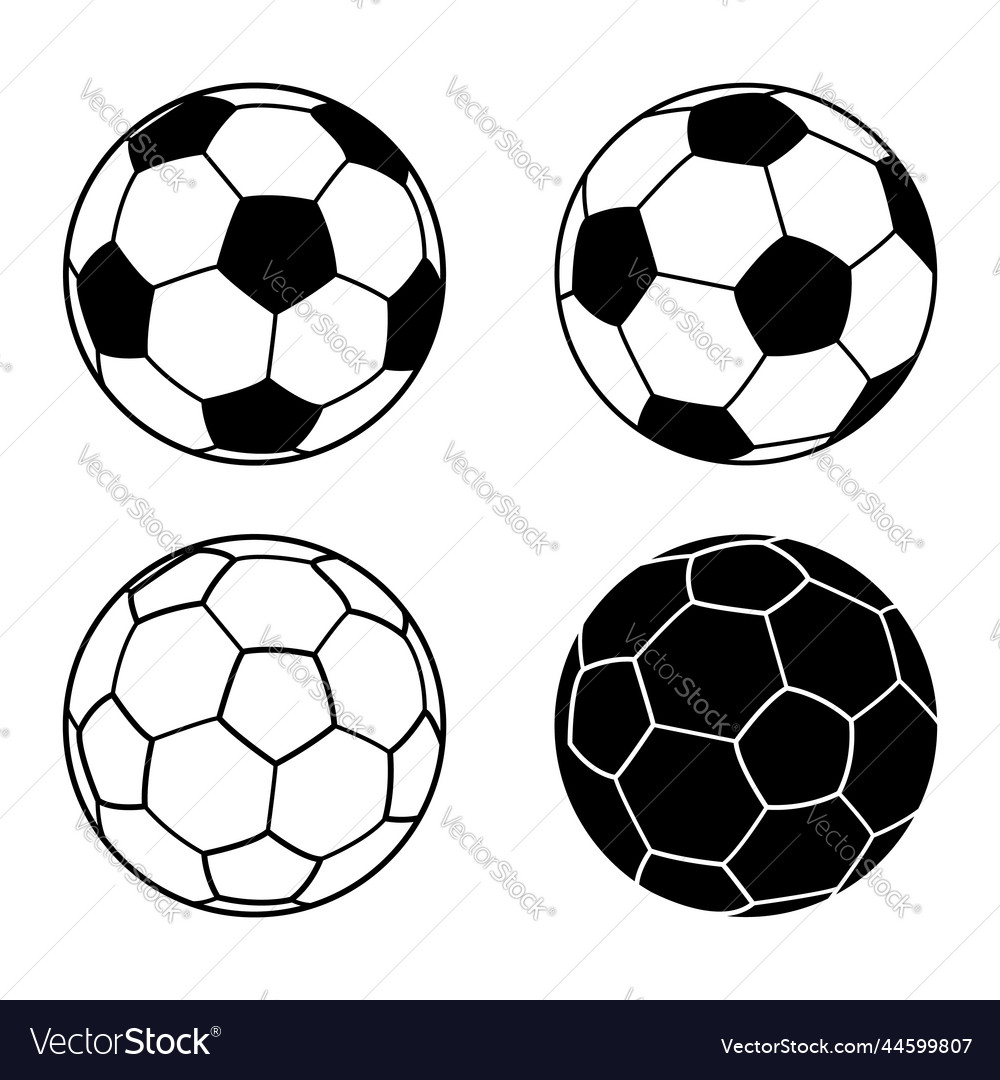Soccer ball set i Royalty Free Vector Image VectorStock