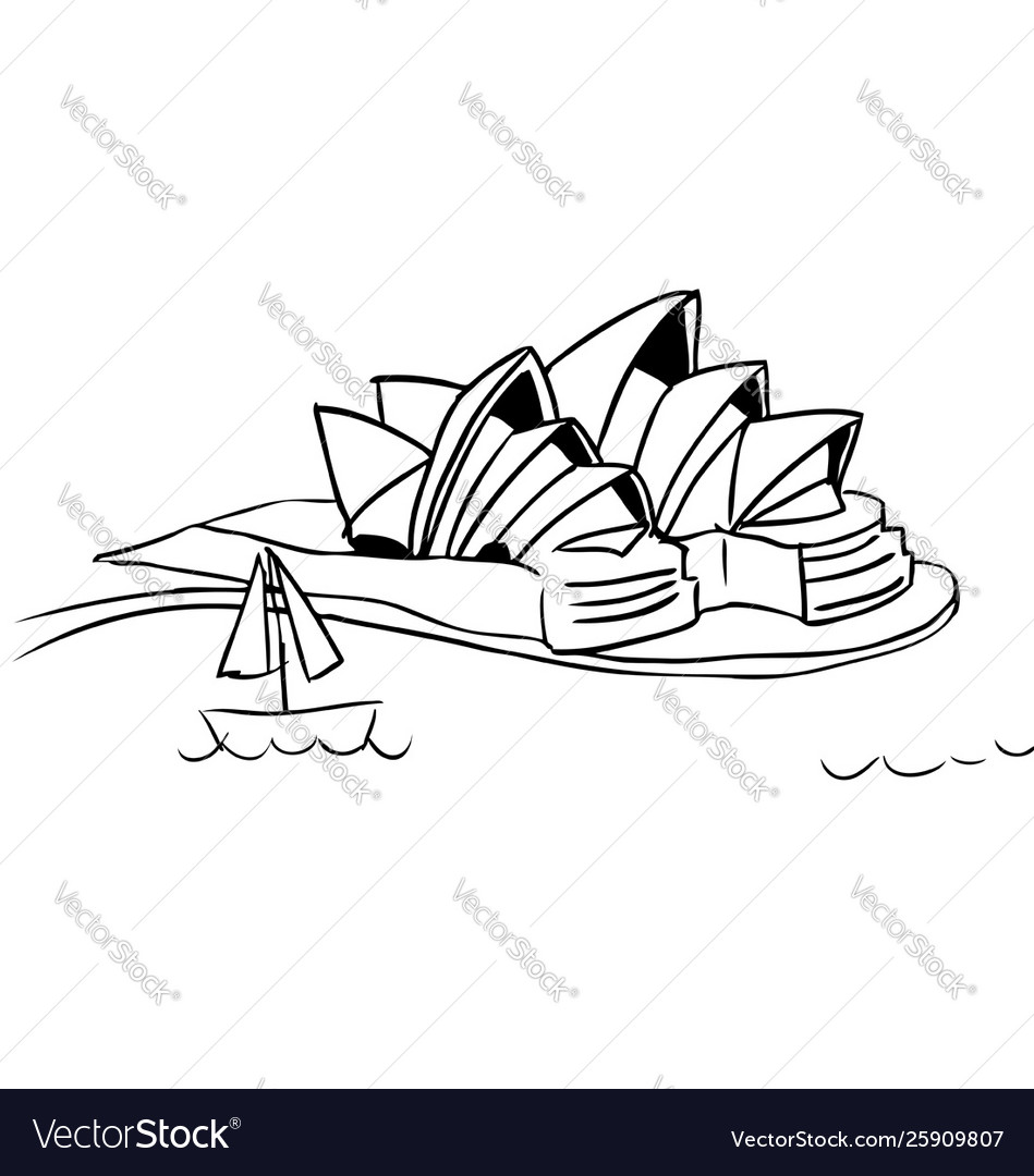 Sydney Opera House from a splash of watercolor, colored drawing, realistic.  Vector illustration of paints Stock Vector Image & Art - Alamy