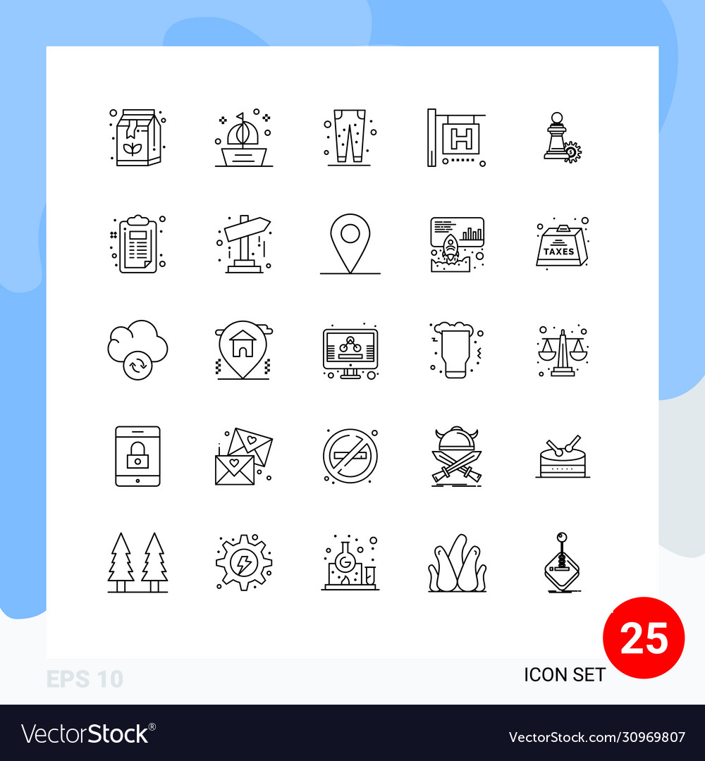 User interface pack 25 basic lines chess