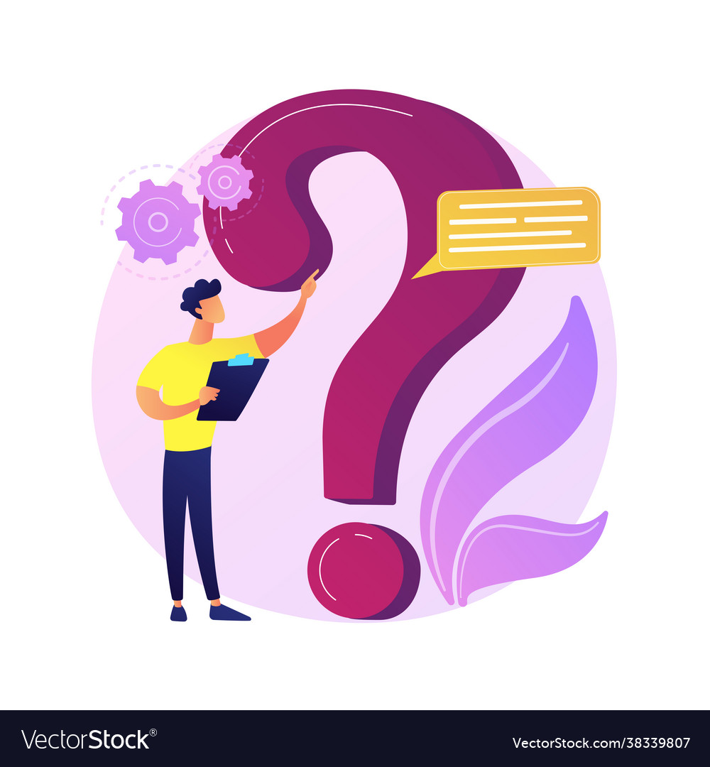Website faq section concept metaphor vector image Website faq section concept metaphor