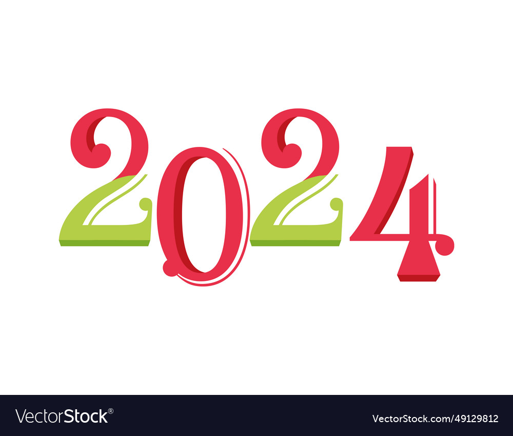    2024 Number Font Design Vector 49129812 