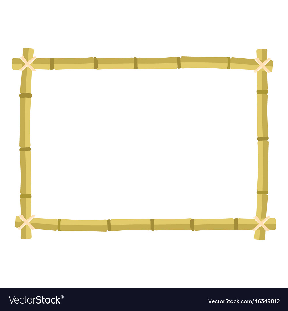 Bamboo frames design rectangle icon Royalty Free Vector