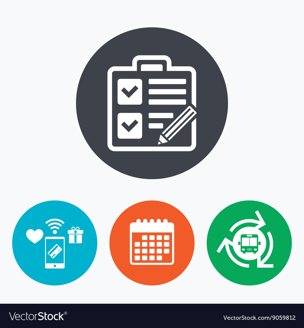 Checklist sign icon control list symbol