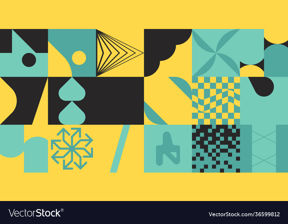 Deconstructed abstract pattern design vector image Deconstructed abstract pattern design