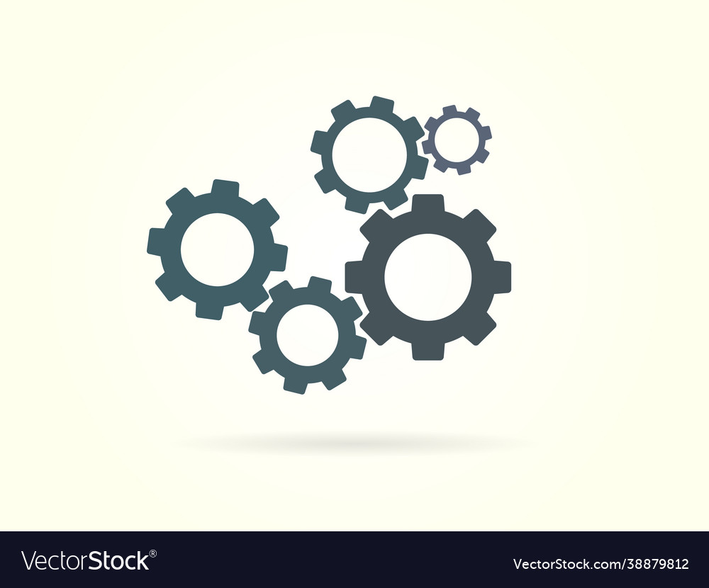 Gears in progress icon Royalty Free Vector Image