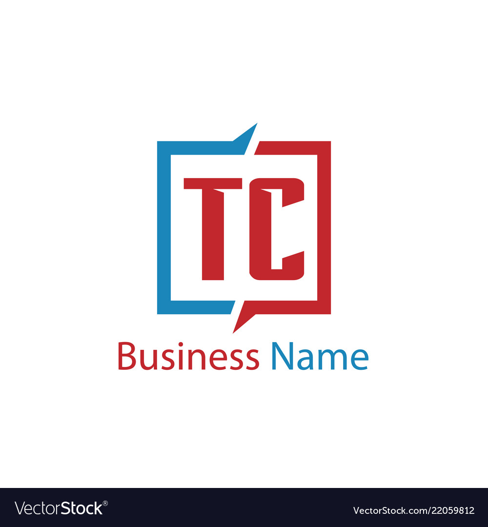 Initial letter tc logo template design Royalty Free Vector