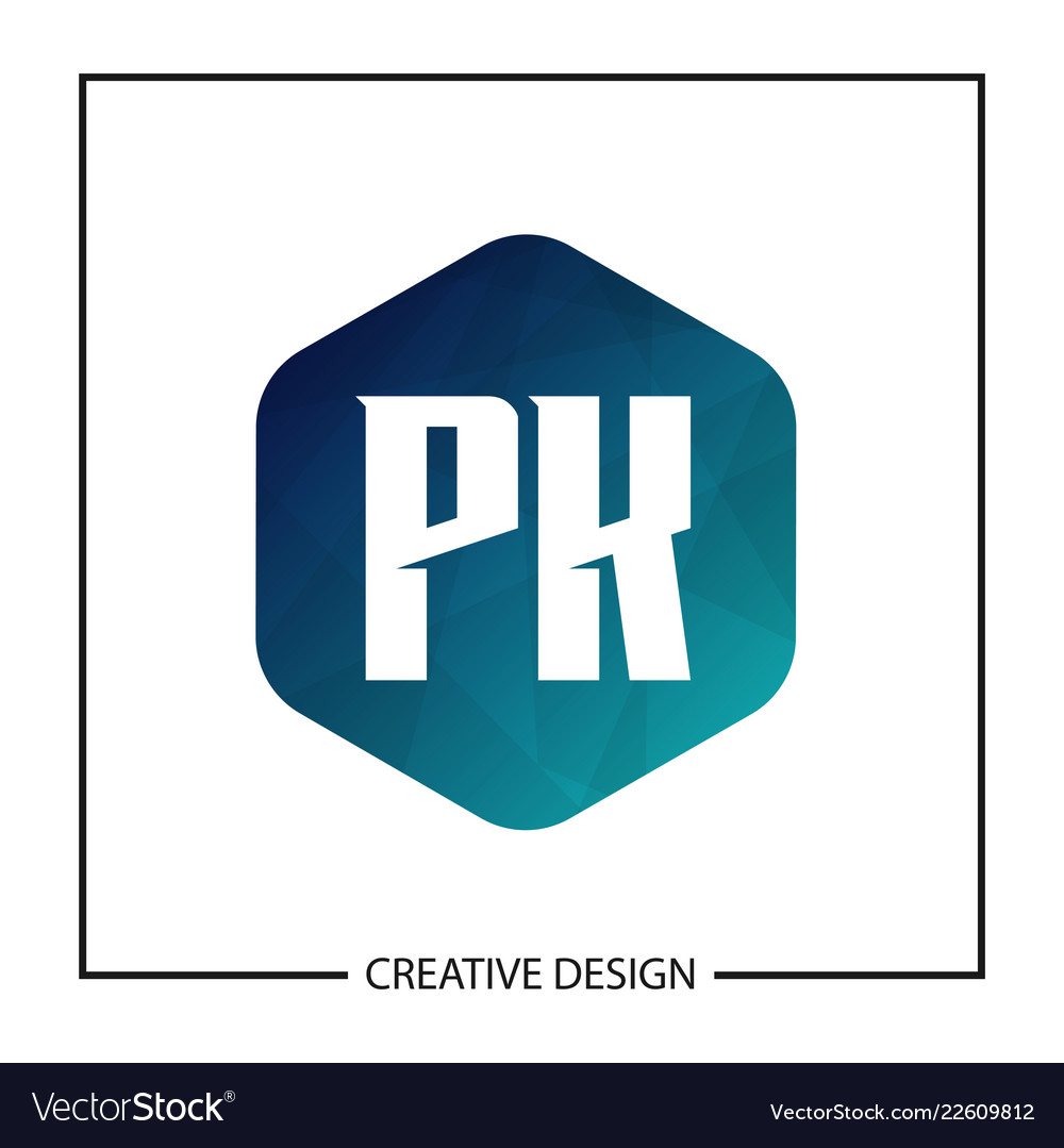 Initial pk letter logo template design