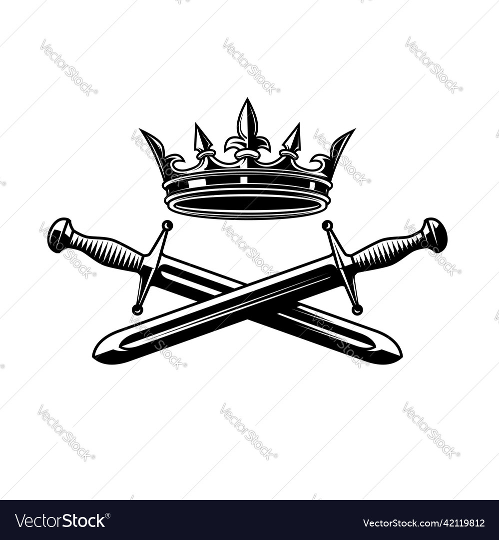 Crossed swords Royalty Free Vector Image - VectorStock